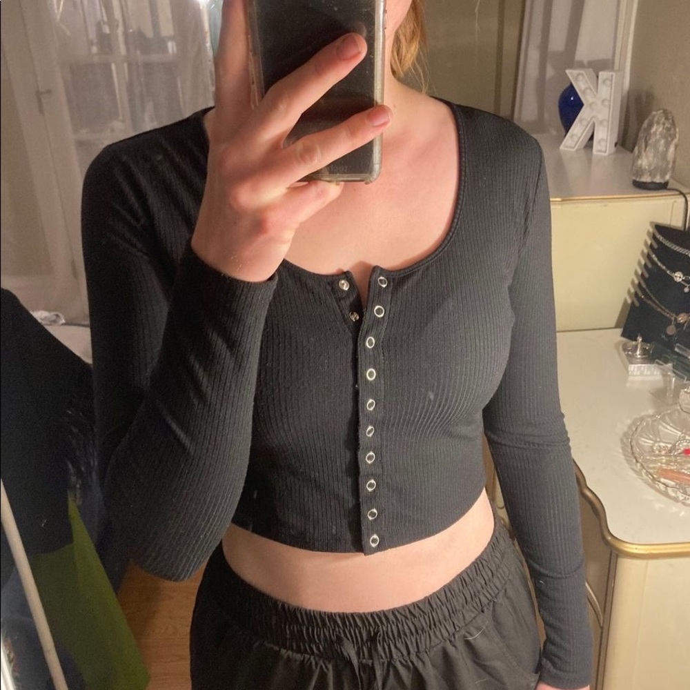 Garage Brand long sleeve crop top